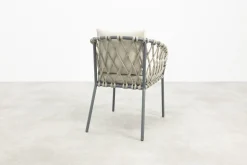 Sara/Marena ronde tuinset Ø158 cm. (7-delig) - Antraciet/Licht grijs