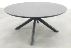 Sara/Marena ronde tuinset Ø158 cm. (7-delig) - Antraciet/Licht grijs