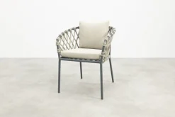 Sara/Marena ronde tuinset Ø158 cm. (7-delig) - Antraciet/Licht grijs