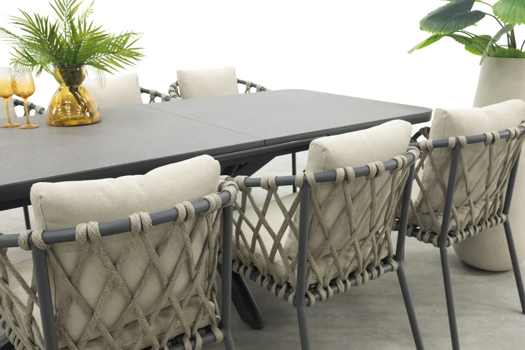 Sara/Montreal tuinset met uitschuifbare tuintafel - 6 persoons