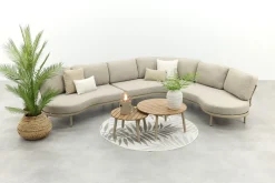 Saranda/Mindo organische loungeset - Latte/Teak