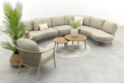 Saranda/Mindo organische loungeset - Latte/Teak