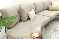 Saranda/Mindo organische loungeset - Latte/Teak