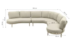 Saranda/Mindo organische loungeset - Latte/Teak