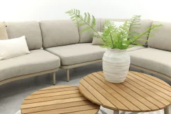 Saranda/Mindo organische loungeset - Latte/Teak