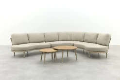 Saranda/Mindo organische loungeset - Latte/Teak