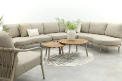 Saranda/Mindo organische loungeset - Latte/Teak
