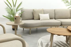 Saranda/Mindo organische loungeset - Latte/Teak