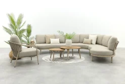 Saranda/Mindo organische loungeset - Latte/Teak