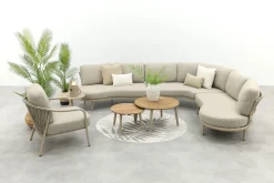 Saranda/Mindo organische loungeset - Latte/Teak