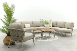 Saranda/Mindo organische loungeset - Latte/Teak