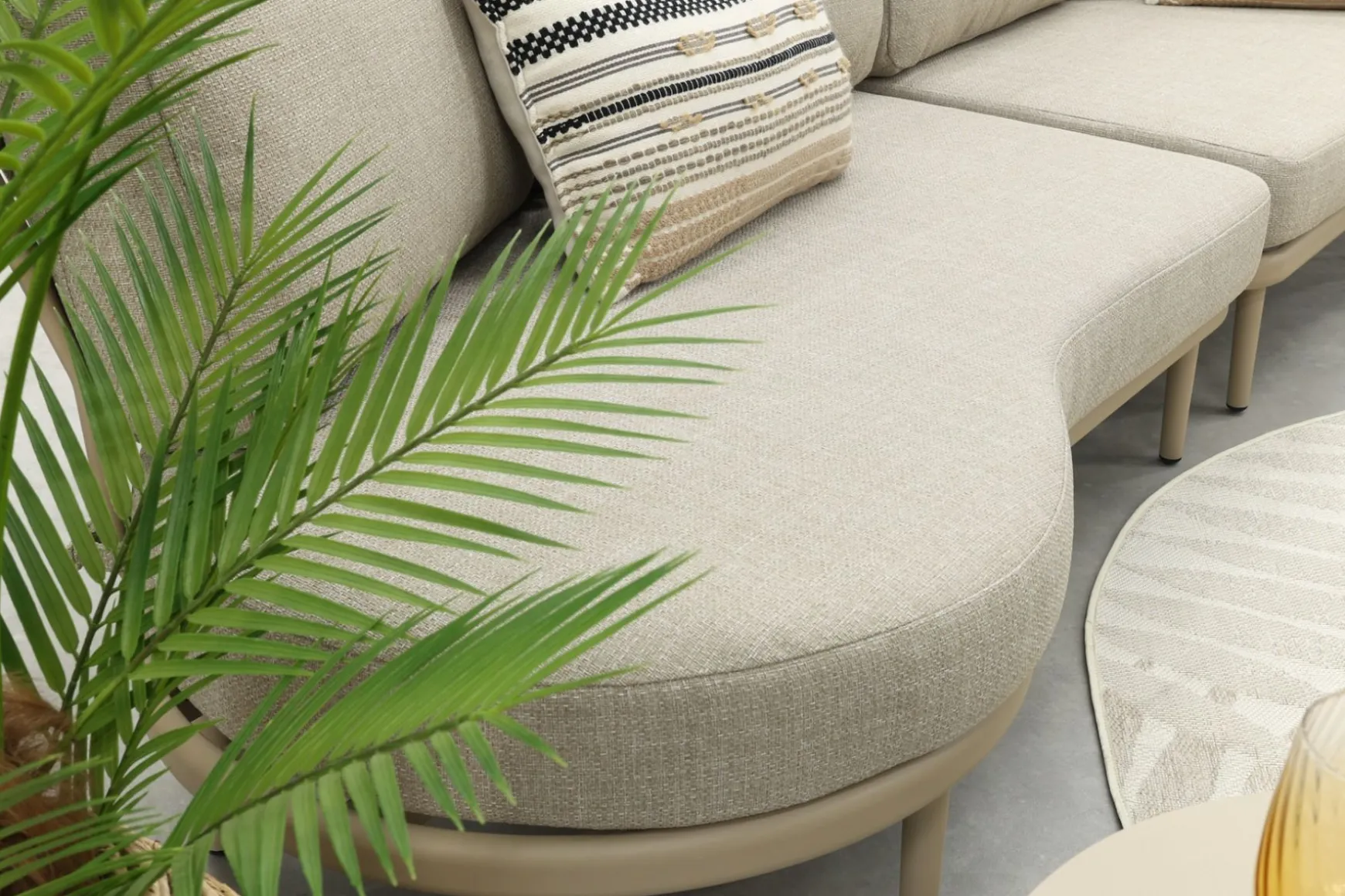 Saranda organische loungebank - Latte