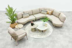 Saranda organische loungeset - Latte