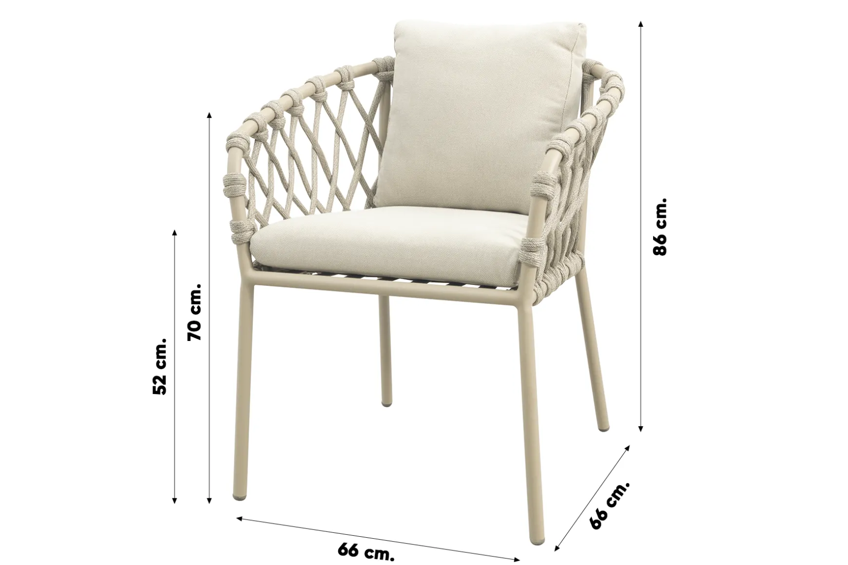Sara/Ventaro ovale tuinset 240x115 cm. - Latte
