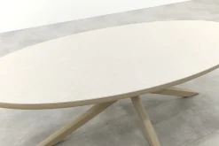 Sara/Ventaro ovale tuinset 240x115 cm. - Latte
