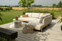 Savannah hoekbank chaise longue loungeset - beige - weerbestendig - Rechts
