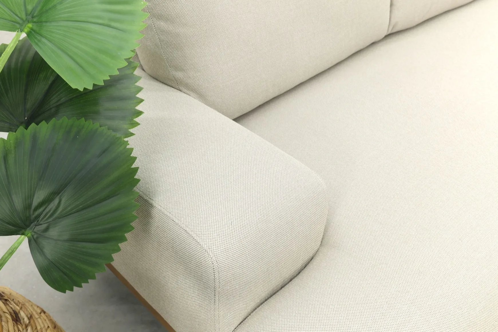 Savannah hoekbank chaise longue loungeset - beige - weerbestendig - Rechts