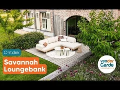Savannah hoekbank chaise longue loungeset - beige - weerbestendig - Rechts