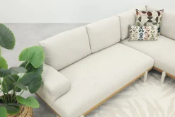 Savannah hoekbank chaise longue loungeset - beige - weerbestendig - Rechts