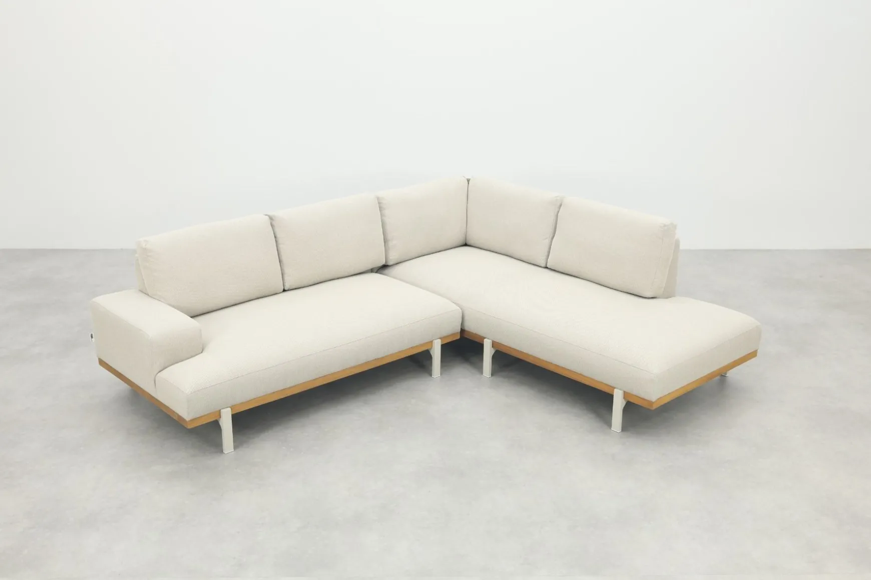 Savannah hoekbank chaise longue loungeset - beige - weerbestendig - Rechts