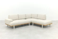 Savannah hoekbank chaise longue loungeset - beige - weerbestendig - Rechts