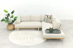 Savannah hoekbank chaise longue loungeset - beige - weerbestendig - Rechts