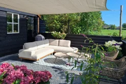 Savannah hoekbank chaise longue loungeset - beige - weerbestendig - Rechts