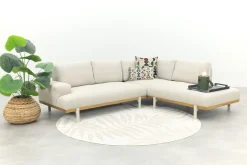 Savannah hoekbank chaise longue loungeset - beige - weerbestendig - Rechts