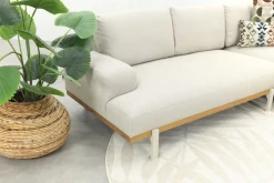 Savannah hoekbank chaise longue loungeset - beige - weerbestendig - Rechts