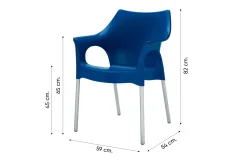 Scab Ola stapelbare kunststof tuinstoel - Blauw