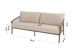 4-Seasons Allora 3-zits loungebank - terre OP=OP