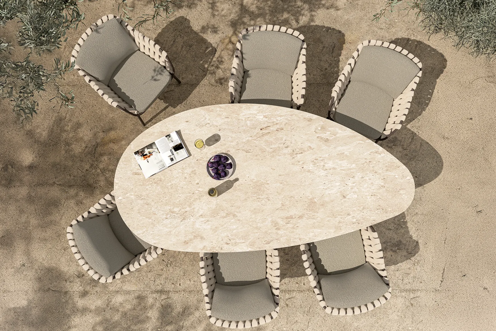 4 Seasons Arizona organische tuintafel 240x120 cm. - zand/terre