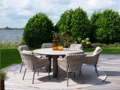 4 Seasons Arizona ronde tuintafel Ø160 cm. - zand/terre