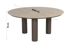 4 Seasons Arizona ronde tuintafel Ø160 cm. - zand/terre