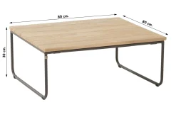 4-Seasons Axel koffietafel - 80x80 cm. H 30 cm. - OP = OP