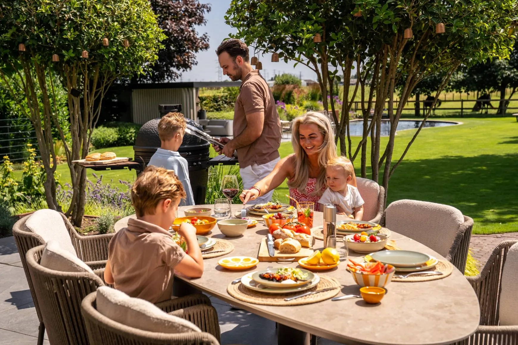 4 Seasons Bernini/Arizona organische tuinset 240x120 cm. - zand/terre
