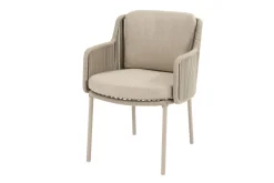 4 Seasons Bernini dining tuinstoel - Latte (1 stuk)