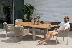4 Seasons Bernini dining tuinstoel - Latte (1 stuk)
