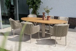 4 Seasons Bernini dining tuinstoel - Latte (1 stuk)