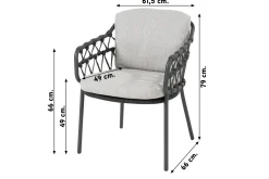 4 Seasons Calpi/GI Edison 220x115 cm. - ovale tuinset