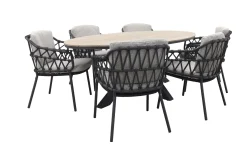4 Seasons Calpi/GI Edison 220x115 cm. - ovale tuinset