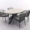 4 Seasons Calpi / GI Edison 180 x 115 cm. tafel - ovale tuinset
