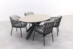4 Seasons Calpi / GI Edison 180 x 115 cm. tafel - ovale tuinset