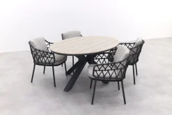 4 Seasons Calpi / GI Edison 180 x 115 cm. tafel - ovale tuinset