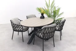 4 Seasons Calpi / GI Edison 180 x 115 cm. tafel - ovale tuinset