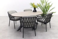 4 Seasons Calpi / GI Edison 180 x 115 cm. tafel - ovale tuinset