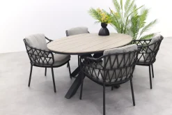 4 Seasons Calpi / GI Edison 180 x 115 cm. tafel - ovale tuinset