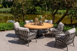 4 Seasons Calpi low dining tuinstoel - antraciet (1 stuk)