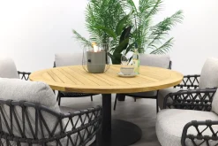 4 Seasons Calpi/Saba Ø160 cm. - Low dining - ronde tuinset