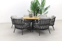 4 Seasons Calpi/Saba Ø160 cm. - Low dining - ronde tuinset